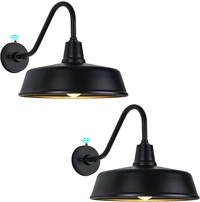 Outdoor Gooseneck Barn Light - Exterior Fixture Sconce Wall Light for Farmhouse