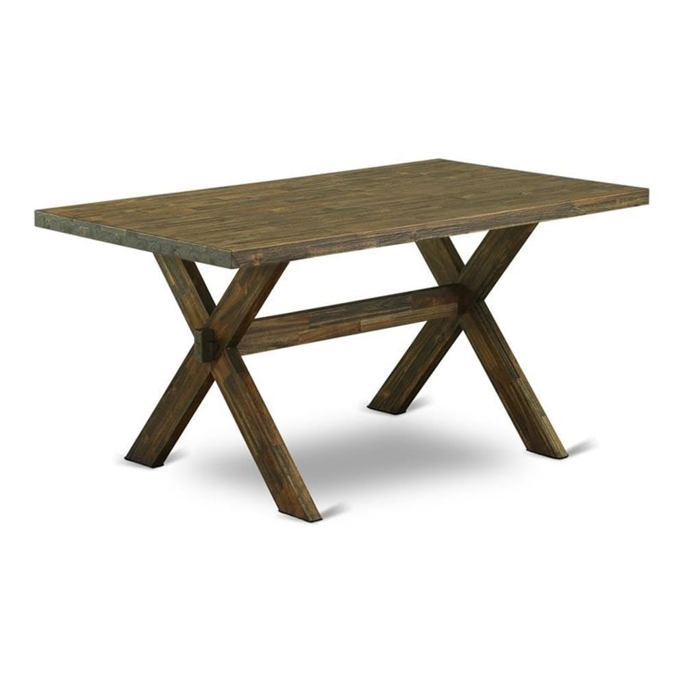 X-Style Rectangle Dining Table - 36x60 Inch Wooden Kitchen Table with Stylish Legs
