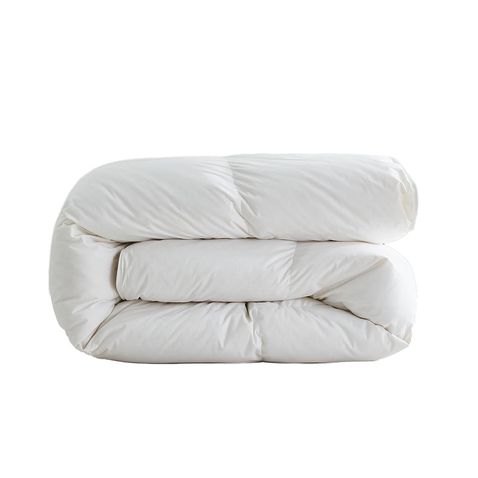 Luxury Oversized King Down Feather Fibers Comforter, Ultra-Soft Cotton Blend