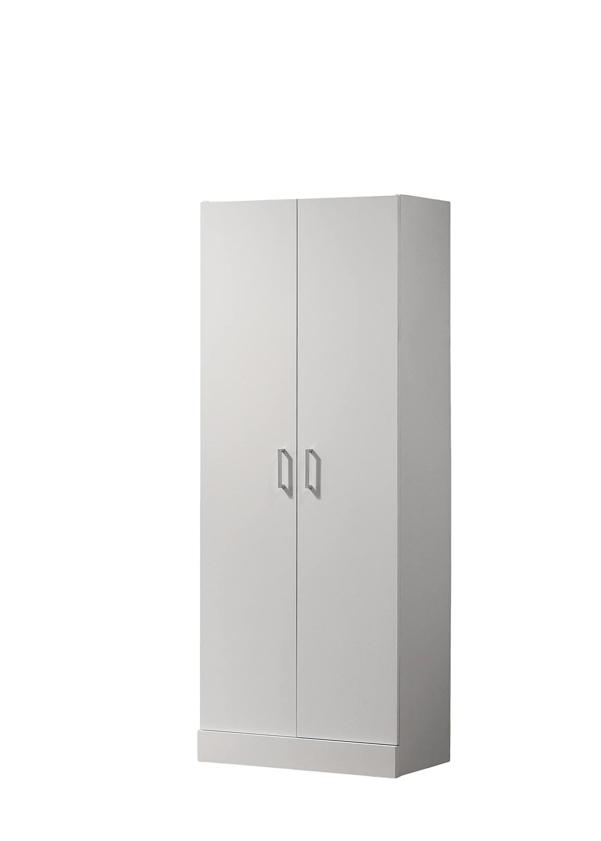 White 60" Height Simplistic Modern Double Door Storage Cabinet