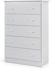 5 Drawer Chest, Storage Dresser, Wooden Clothes Organizer Bedroom, Hallway