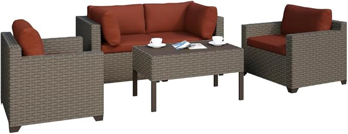 Keys 5-Piece Outdoor Conversation Set with Club Chairs and Coffee