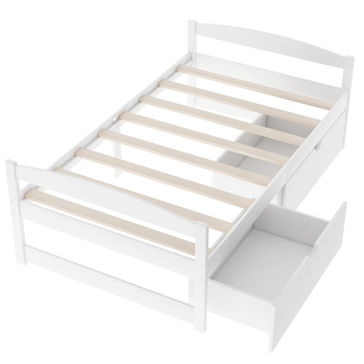 Twin Bed with Storage, Twin Size Daybed with 2 Drawers