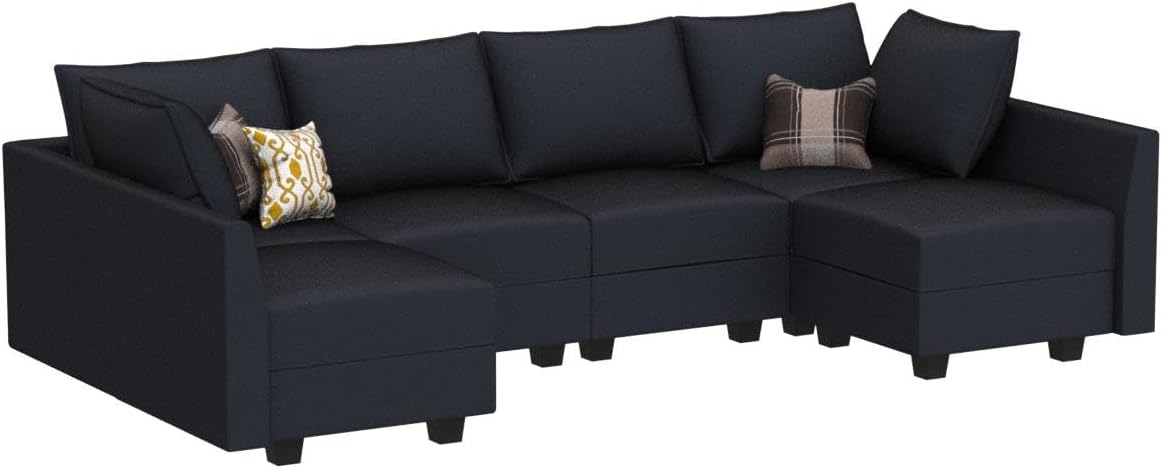 Convertible Sectional Sofa Velvet U Shaped Couch