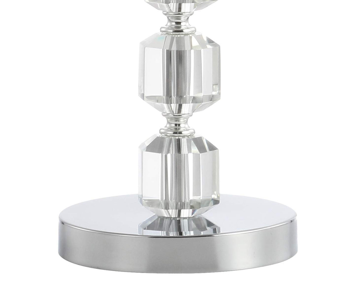 jYL5053A-SET2 Set of 2 Table Lamps Cary 27.5" Modern Stacked Crystal/Metal LED Table