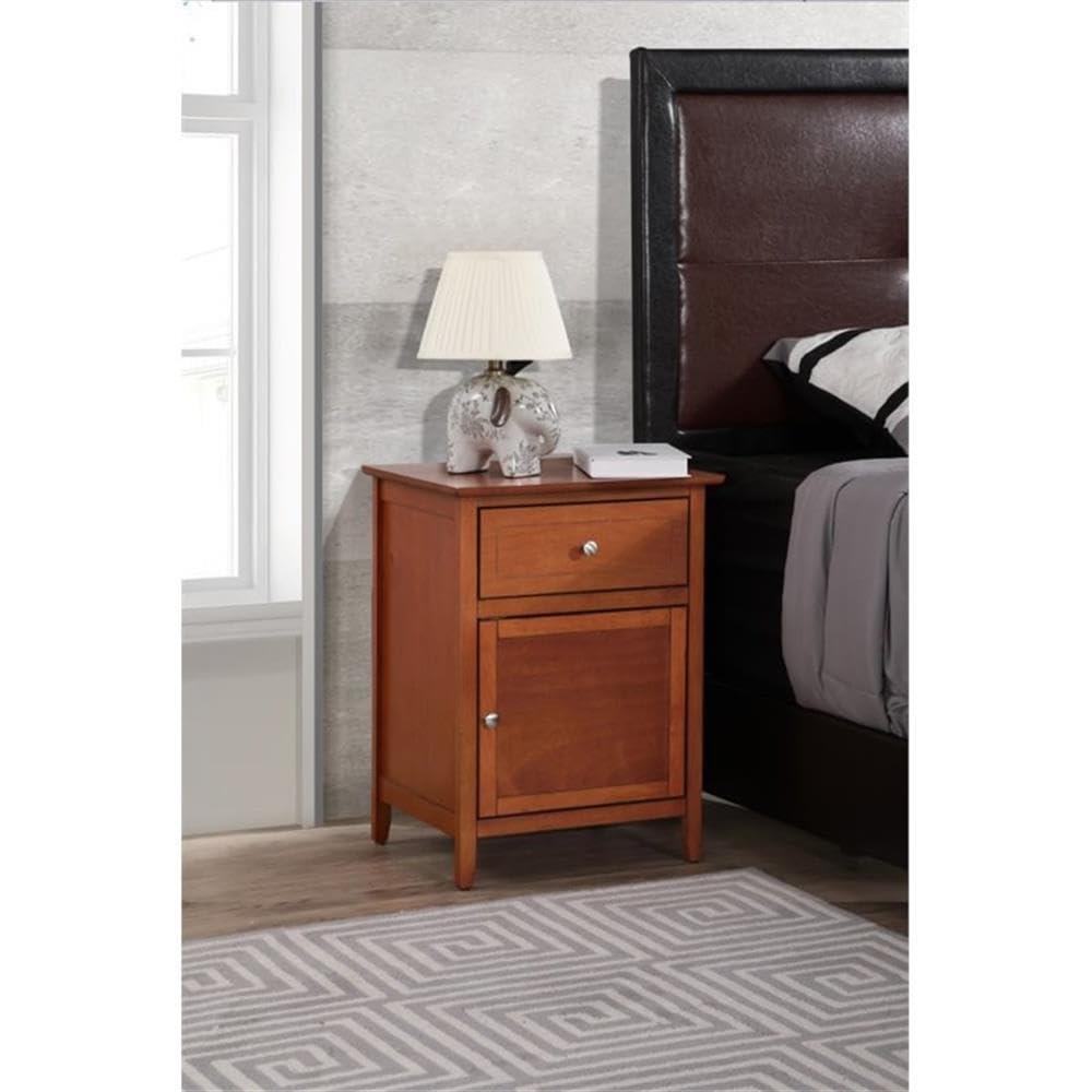 1 Drawer 1 Door Nightstand in Oak