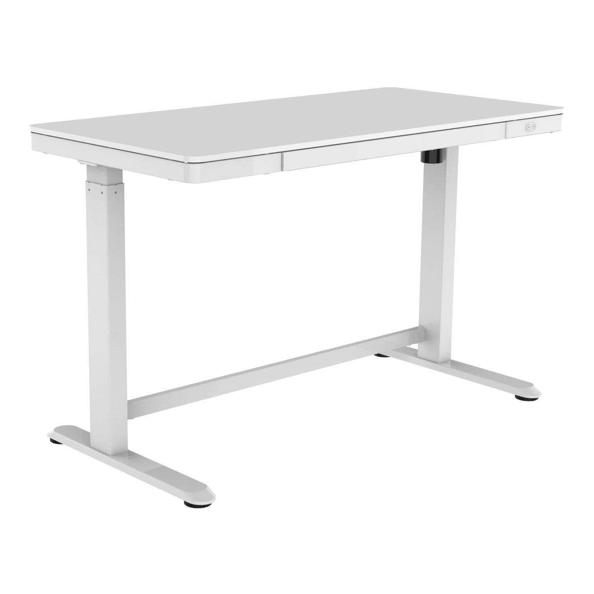 Electric 48'W Height-Adjustable Standing Desk, White
