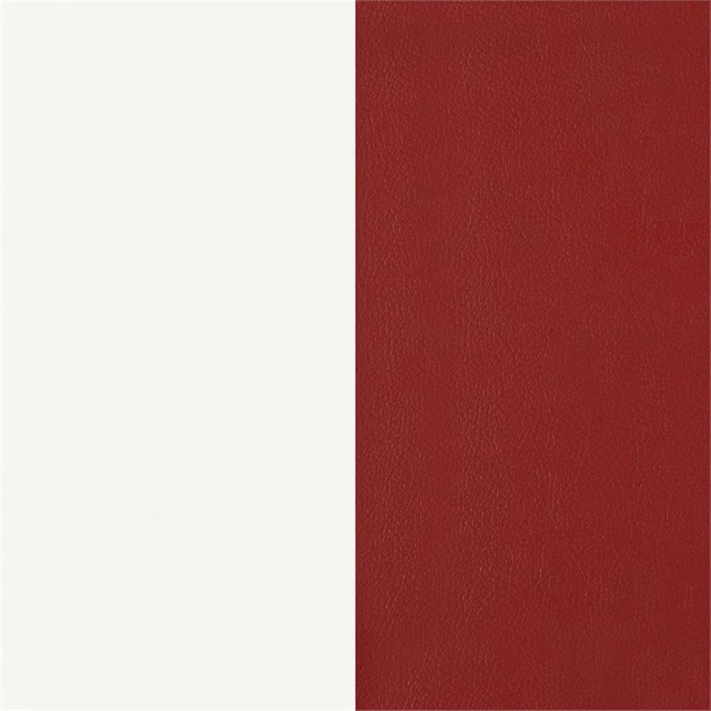 5-Piece Contemporary Metal Oval Dining Set - Chrome & Red