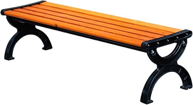 Outdoor Garden Patio Bench,Iron Metal Steel Frame Park Bench