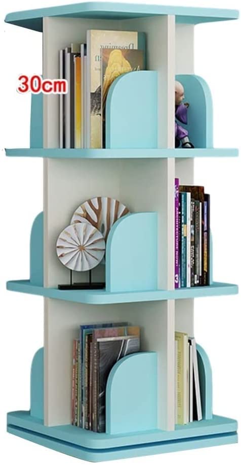 Bookcase Estantería para libros 360°Rotating Bookshelf Modern 2/3/4/5 Tier Wood Bookcase