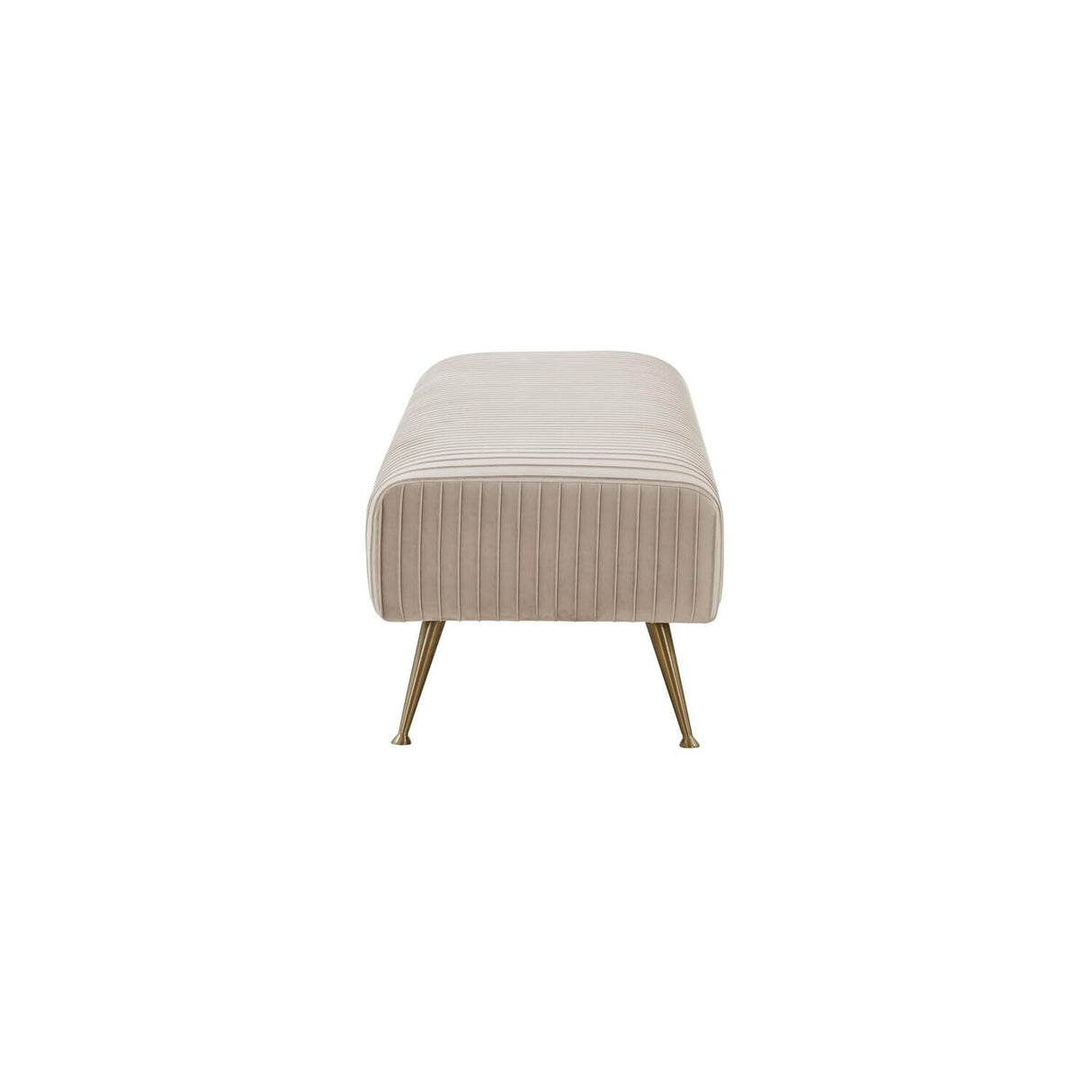 Collection Salome Giotto Shale and Antique Brass Velvet Bench