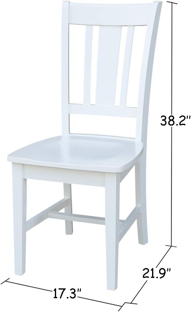 30X30 2 San Remo Chairs Dining Table, White