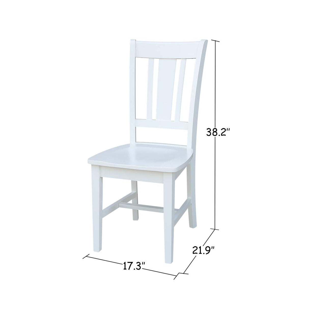 30X30 2 San Remo Chairs Dining Table, White