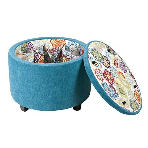 Sasha Round Ottoman with Shoe Holder Insert