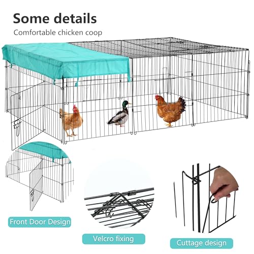 FeatherFort Mini Chicken Run – 6x4ft Coop with UV Roof, Secure Door & Rustproof Frame