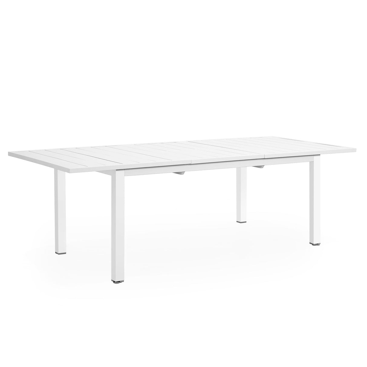 Extendable Outdoor Dining Table 68-91.5 Inches - All-Weather Aluminum for 6-10 People