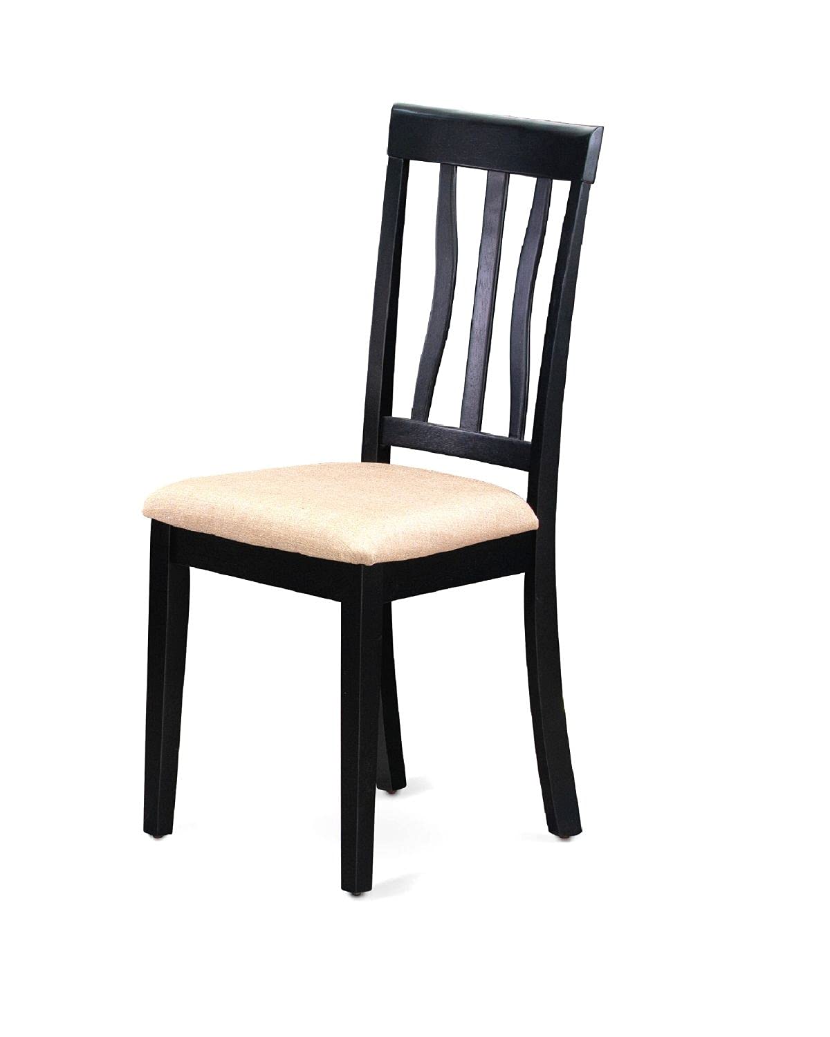 East West Furniture NOAN5-BLK-C 5 Piece Dining Table Set for 4 Includes a Rectangle Kitchen Table with Butterfly Leaf and 4 Linen Fabric Upholstered Chairs, 32x54 Inch, Black