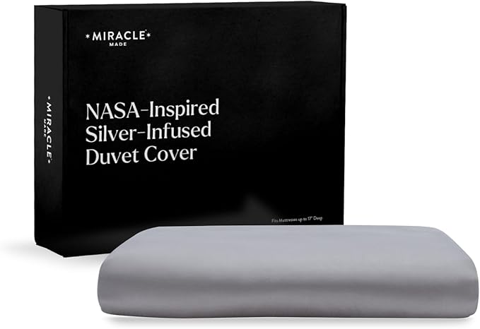 Cooling Duvet Cover Stone,Full/Queen - Lyocell Silver-Infused Pet Hair Resistant Protector