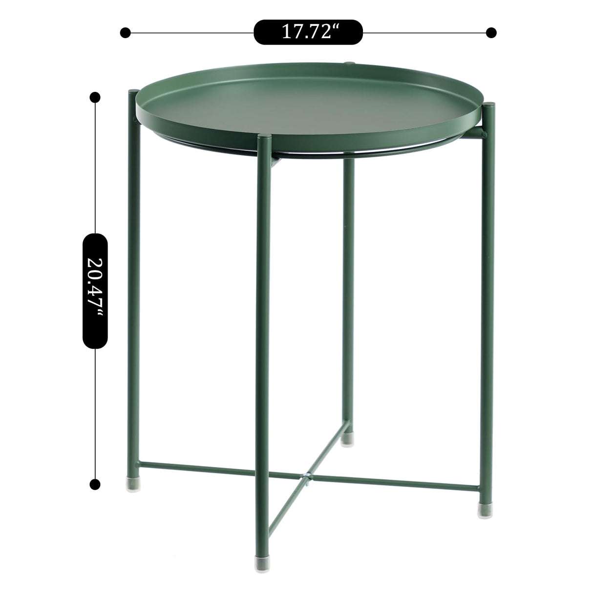 Tray Metal End Table, Sofa Table Small Round Side Tables