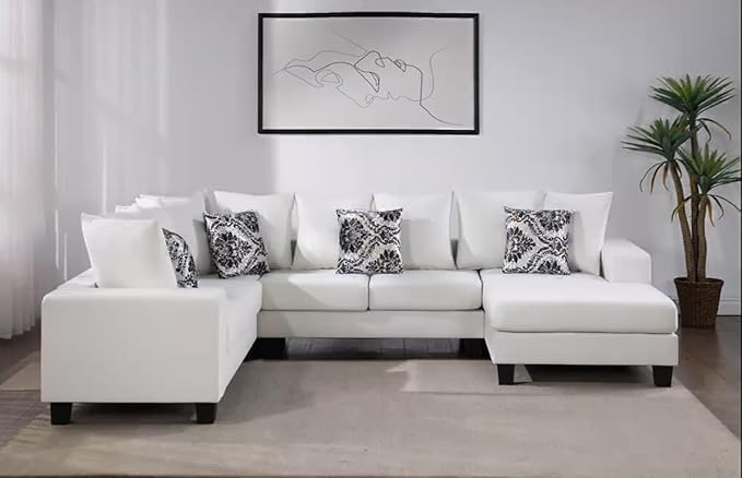 Sectional Sofa Modern Couch L-Shape Sectional Sofa Sleeper Comfy Upholstered