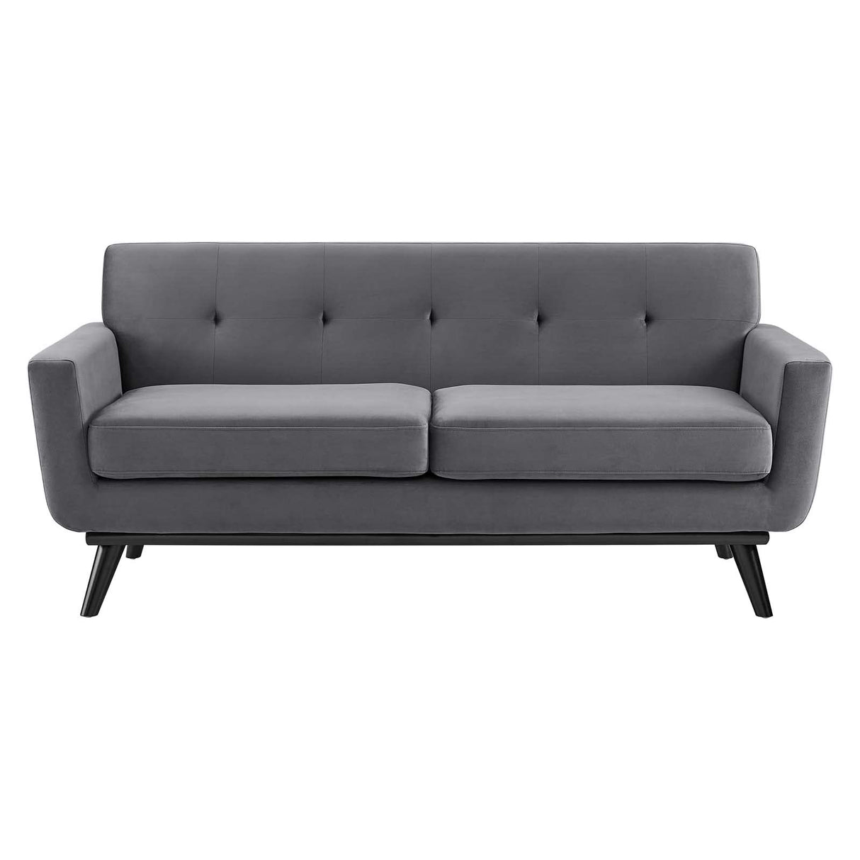 Engage Performance Velvet Loveseat, Gray