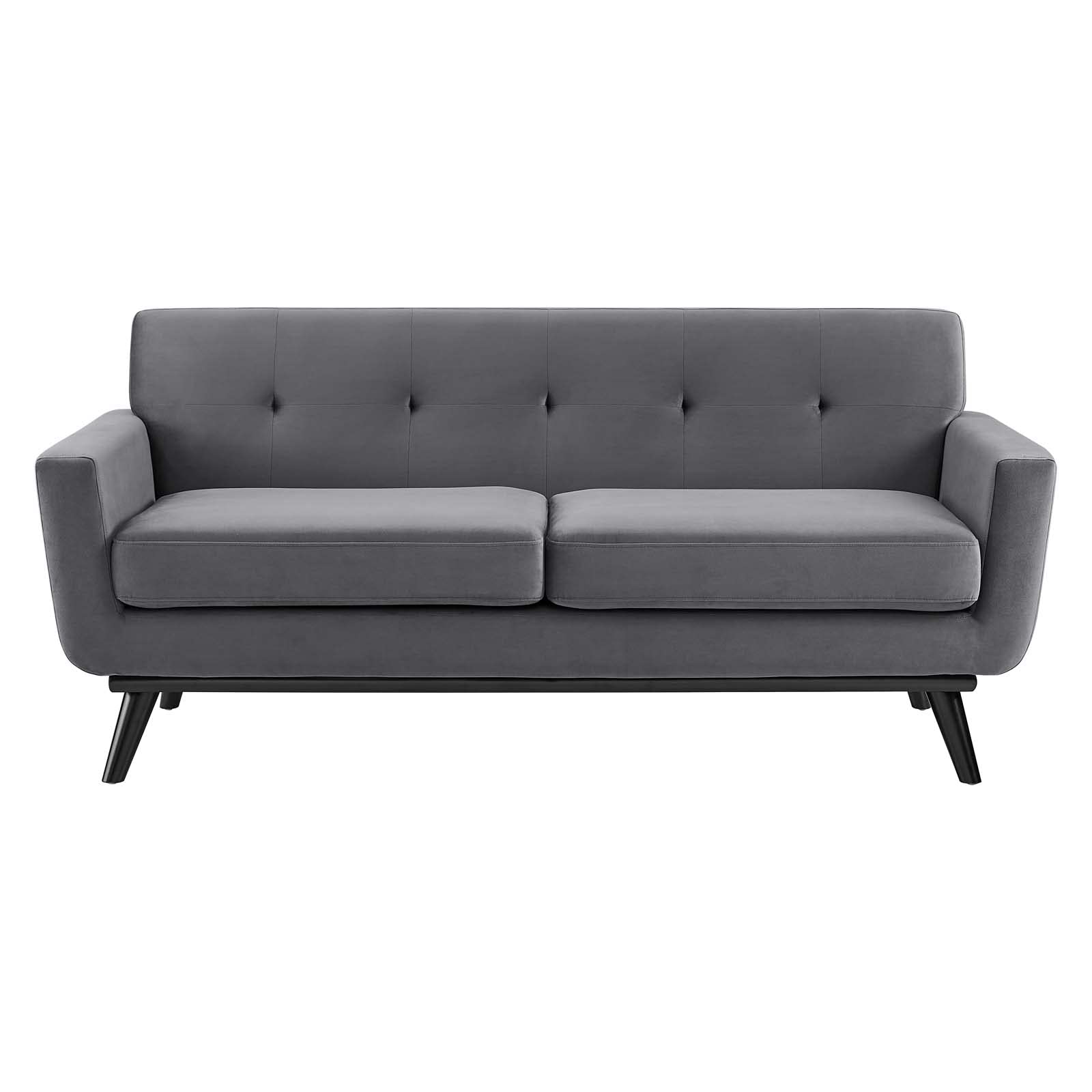 Engage Performance Velvet Loveseat, Gray
