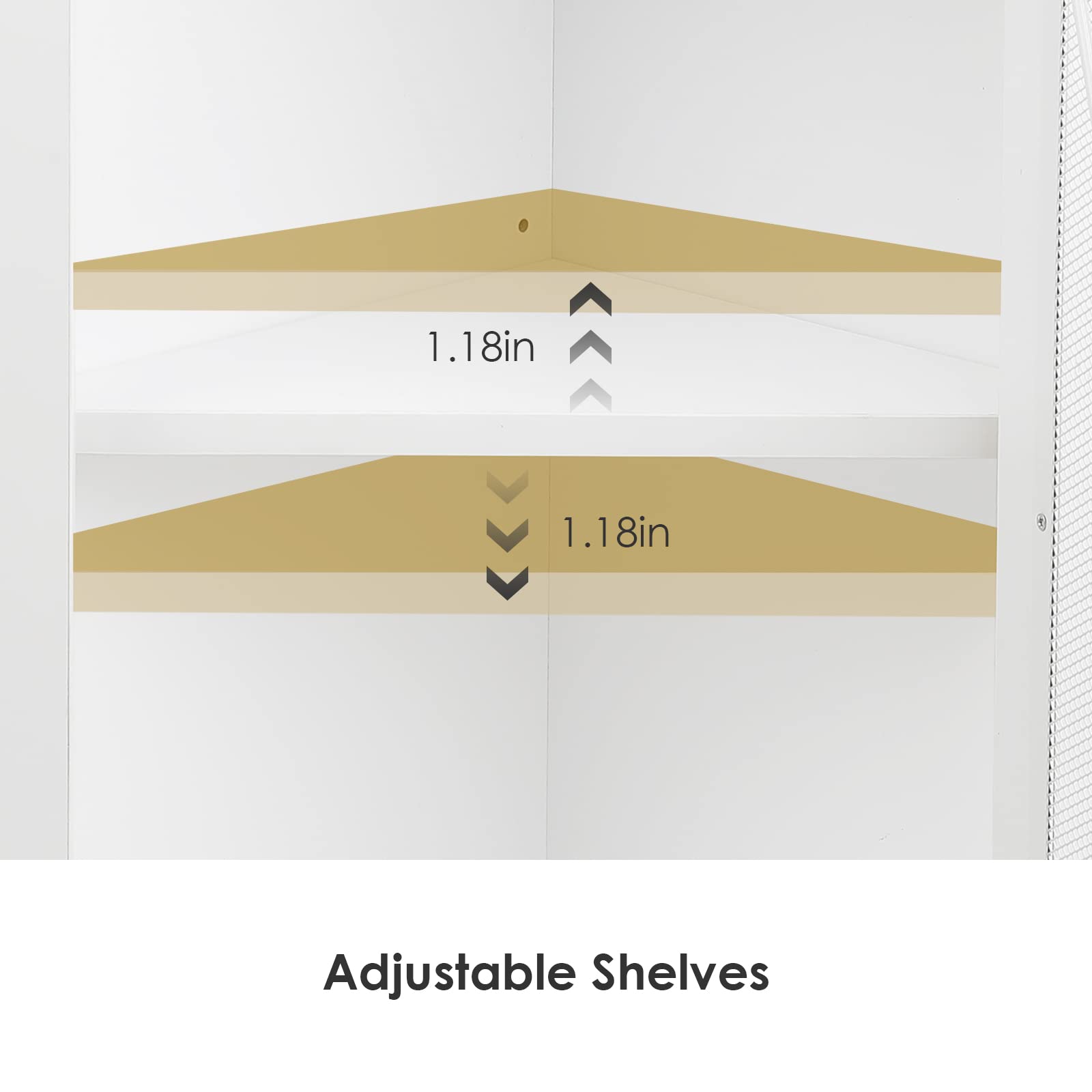 71" Tall Corner Shelf, 6-Tier Corner Bookcase, Gold Bookshelf with Storage Cabinet, Modern Display Shelf, Free Standing Storage Rack Plant Stand for Living Room, Home Office, White