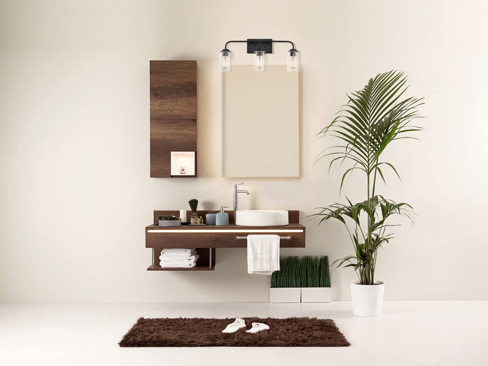 3-Lights Logan Vanity Light Fixture, 24.5 Inch Wall Mount Sconce for Bathroom