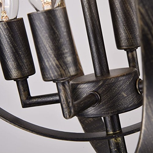 Jojospring Benita Antique Black Iron 4-Light Orb Chandelier