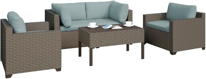 Keys 5-Piece Outdoor Conversation Set with Club Chairs and Coffee