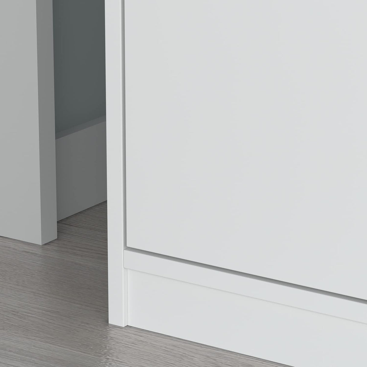 Wood Shoe Storage Bench with Cushion Seat, 2 Doors & 4 Storage Compartments, Entryway Shoe Rack Bench for Bedroom, Hallway, White and Grey (35.8āL x 13.7āW x 18.1āH)