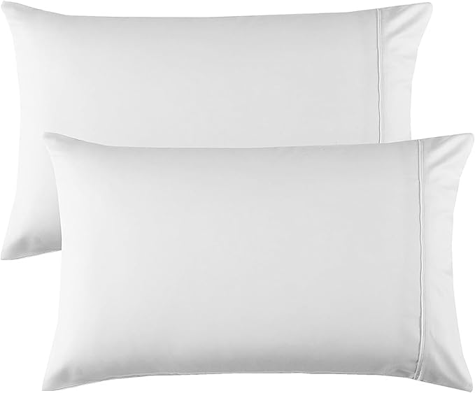 1000 Thread Count 100% Egyptian Cotton Pillow Case Set, Best King Size (20"x40") Pillowcases Sateen Weave
