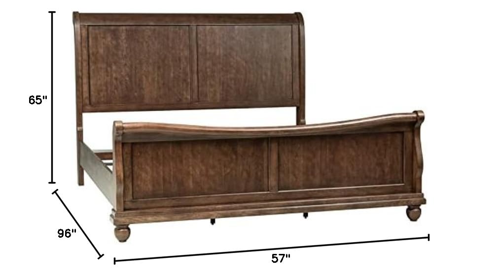 Rustic Traditions Queen Sleigh Bed - Cherry Finish