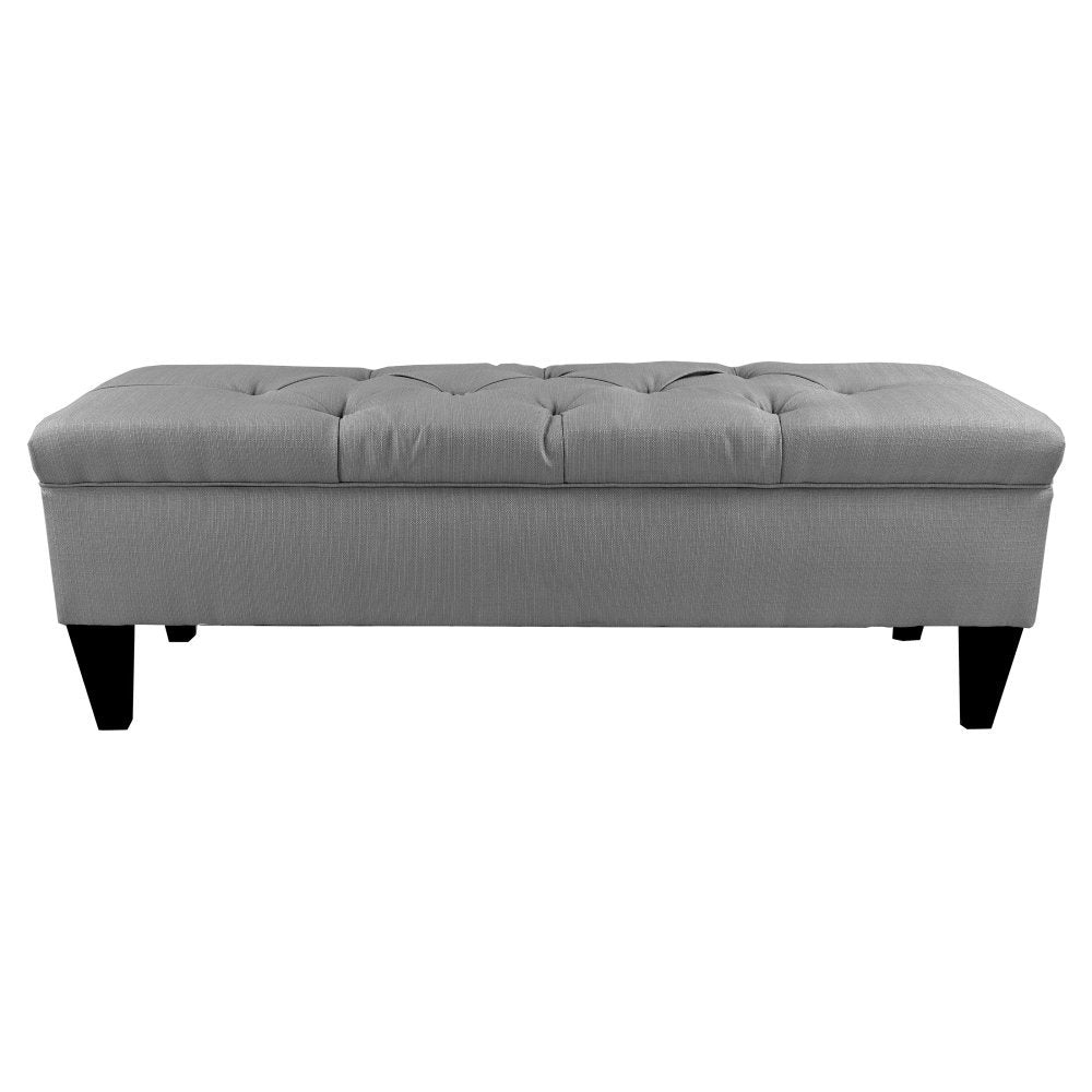 Brooke Collection Diamond Tufted Upholstered Long Bedroom Storage Bench