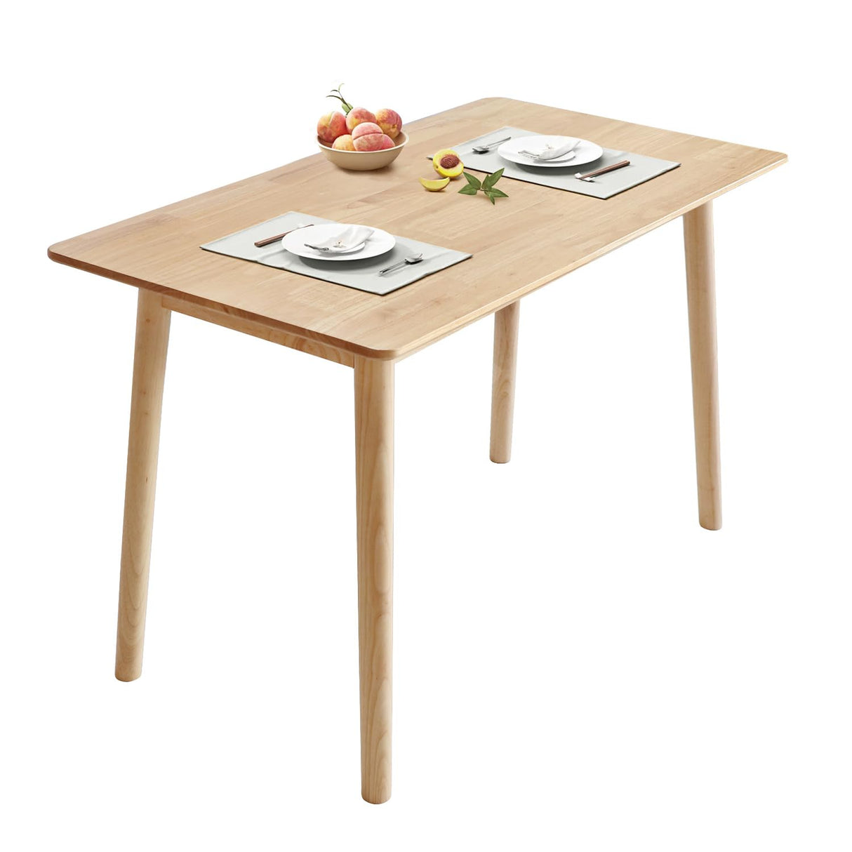 Small Rectangle Dining Table - 47" Solid Wood Kitchen Table for Compact Spaces