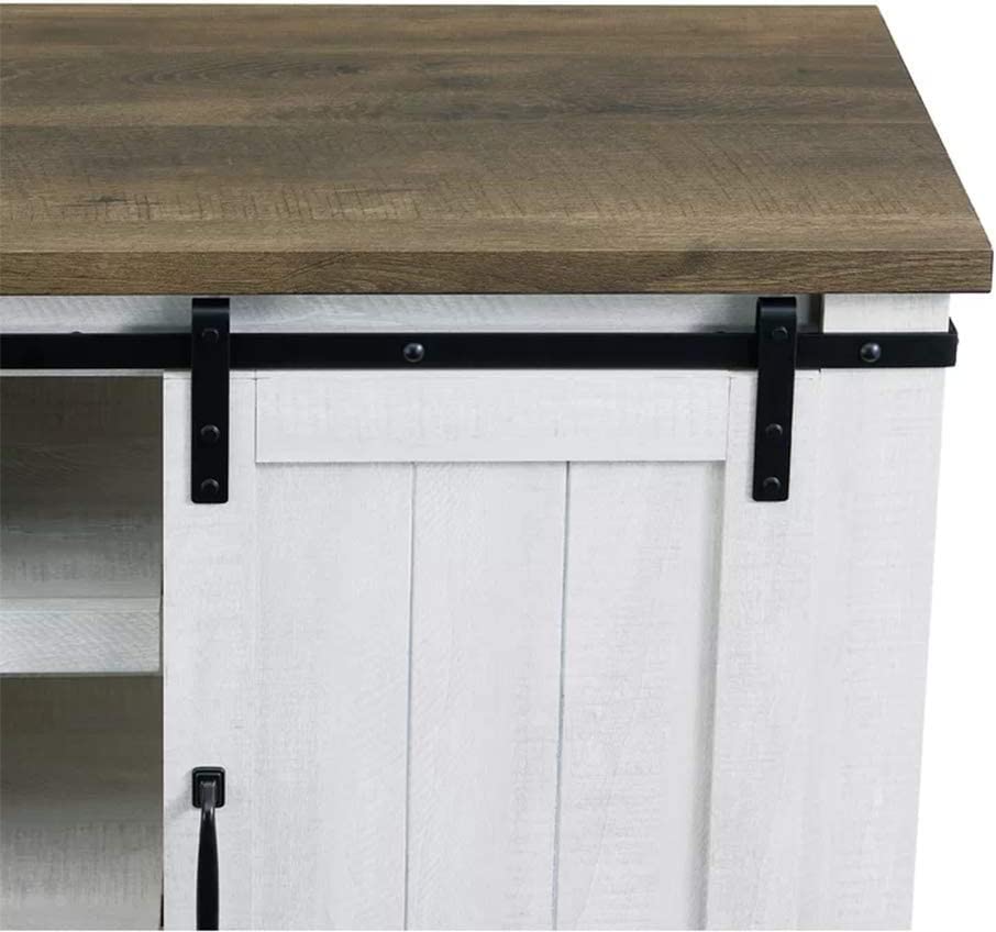 Modern Farmhouse Wood TV Stand for TVs up to 60 Inch, Home Living Room Storage