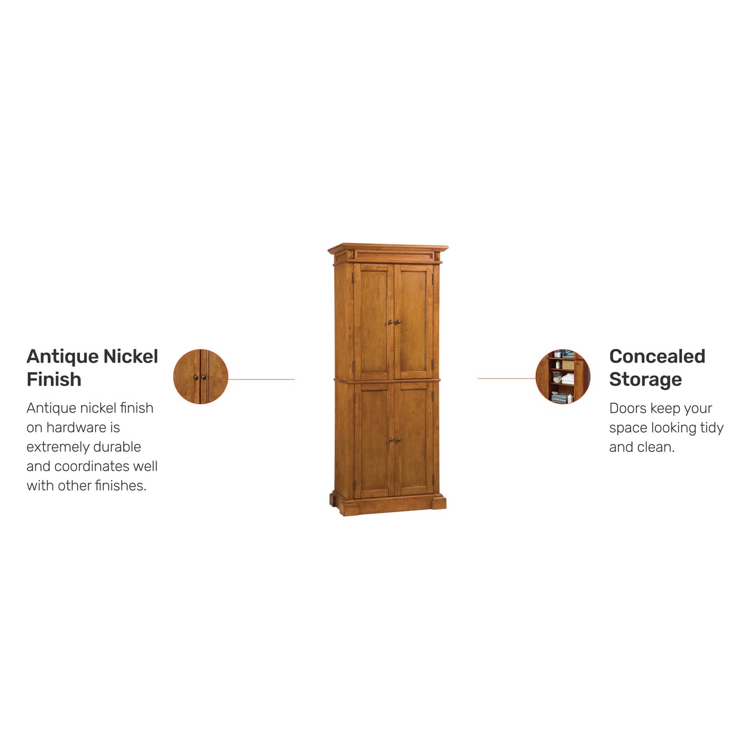 Storage Pantry with Drawer and Adjustable Shelves 72 Inches High by 30 Inches