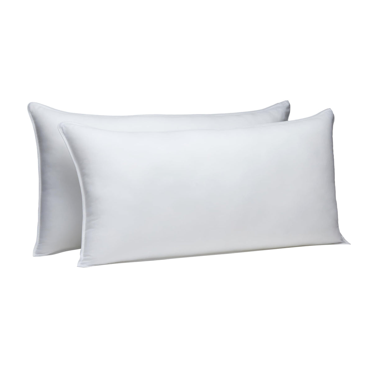 Down Alternative Bed Pillows, Medium Density For Back and Side Sleepers, King, 2-