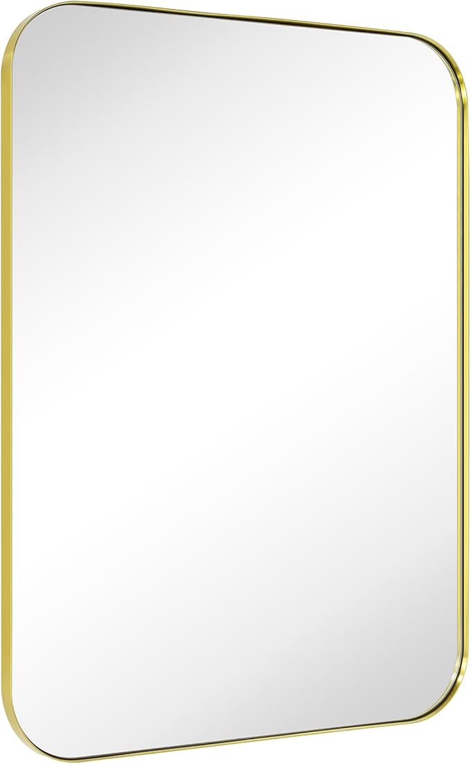 Oil Rubbed Bronze Rounded Rectangle Bathroom Vanity Wall Mirror