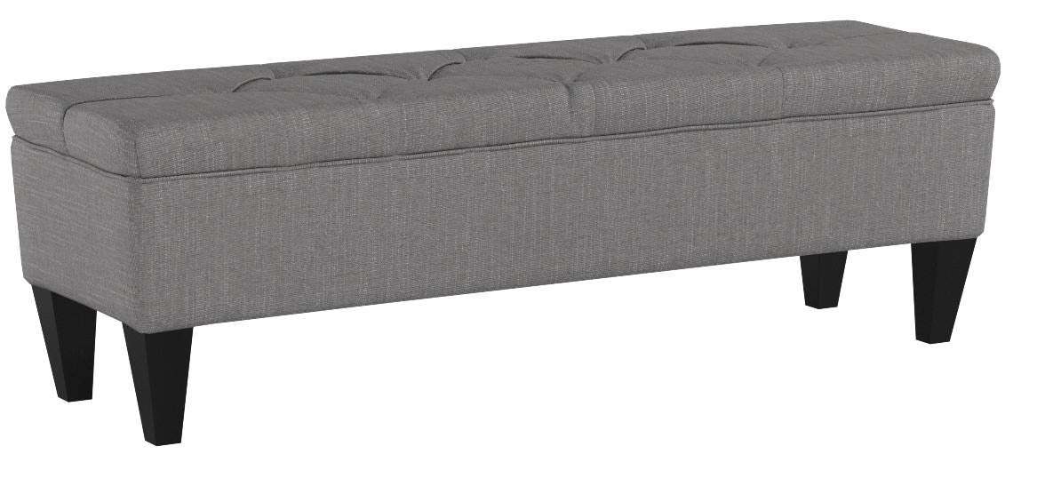 Brooke Collection Diamond Tufted Upholstered Long Bedroom Storage Bench