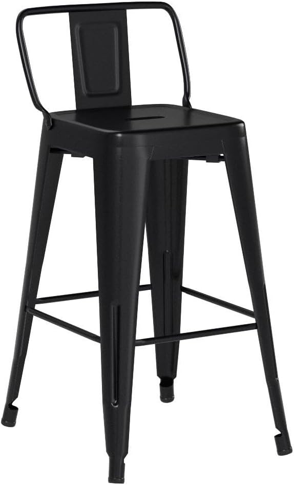 Bar Stools Set of 4 Counter Height Stools Industrial Metal Barstools
