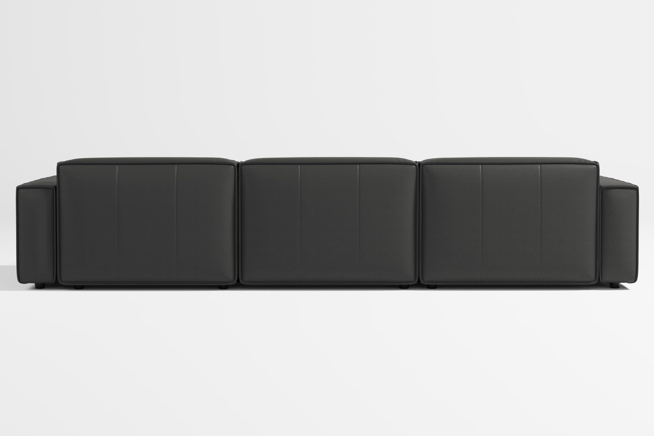 Nathan Napa Leather Couch - 3 Seats with Right Chaise Sectional