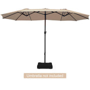 Tangkula Patio Umbrella Base, 220 lbs Heavy Duty Sand Filled Weighted Umbrella Stand with 2 Sandbags, All Weather Oxford Cover, for Poles up to 1.9 inches, for 15 ft Large Market Table Pool Umbrella