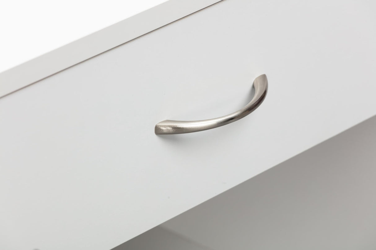 One Drawer Nightstand, Casual White Laminate