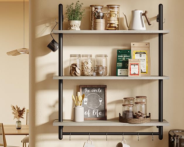Floating Shleves Wall Mounted Kitchen Shelves, Storage Hanging Shelves