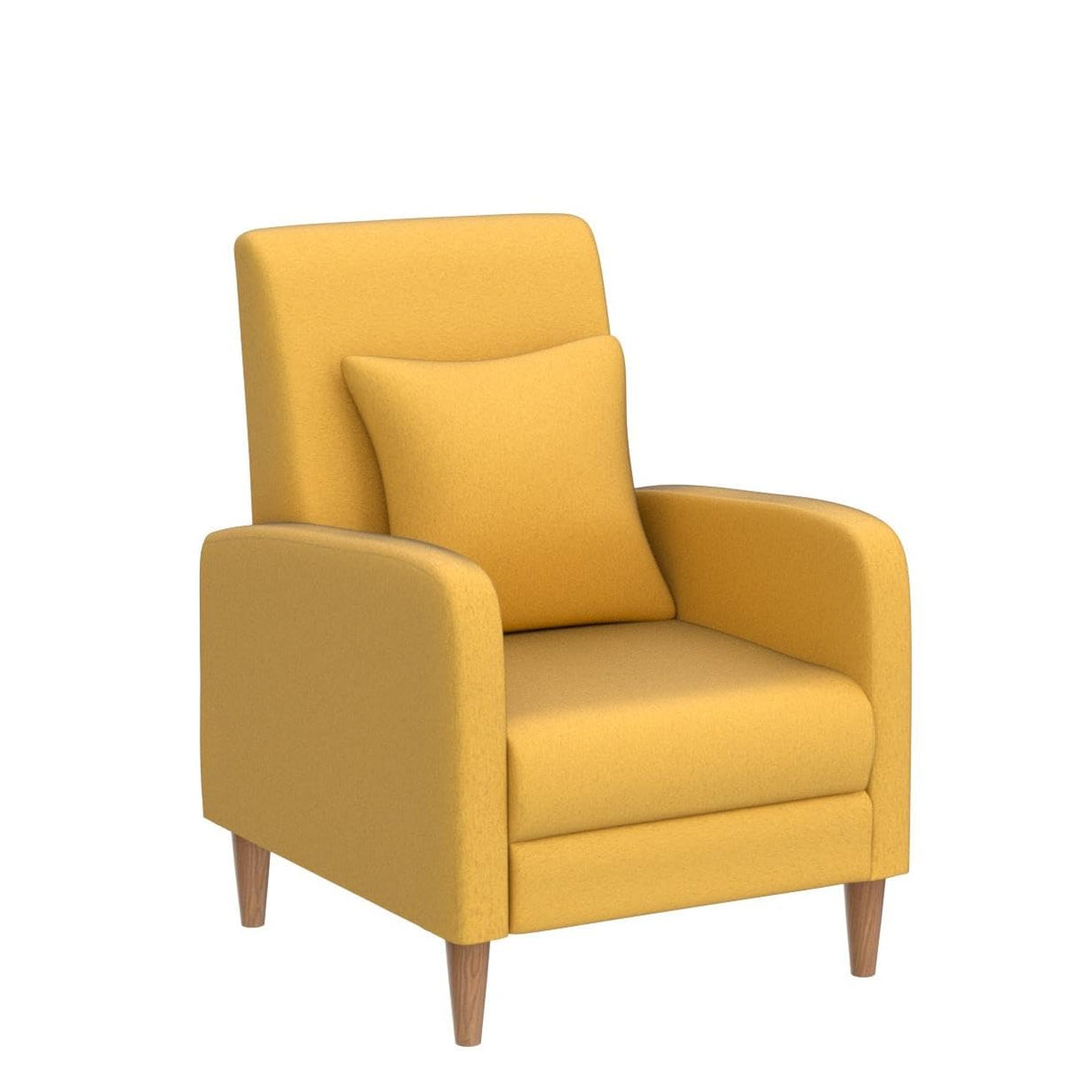 Modern Upholstered Accent Chair Armchair with Pillow, Fabric Reading Living Room