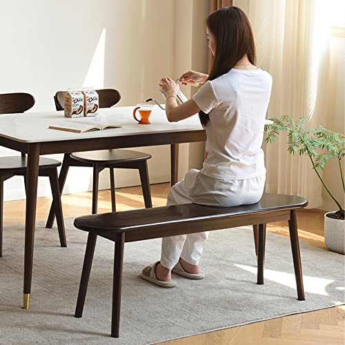 Entryway Bench, Solid Wood Dining Bench, Midcentury End of Bed Bench