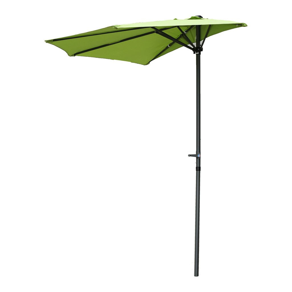 Furniture Piece 9-Foot Half Round Wall Hugger Umbrella