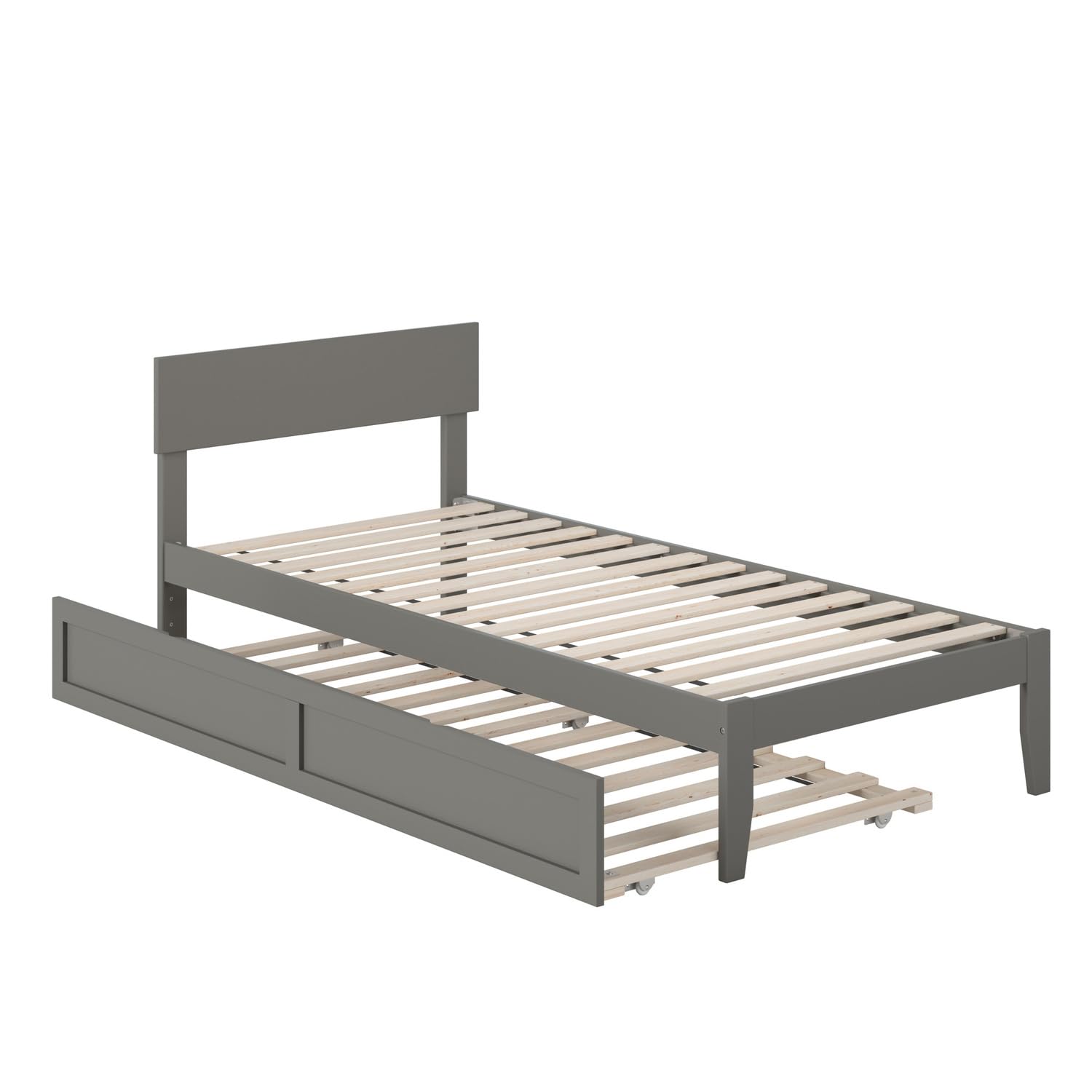 AFI Warren Solid Wood Twin Bed w/Footboard & 2 Drawers in Walnut