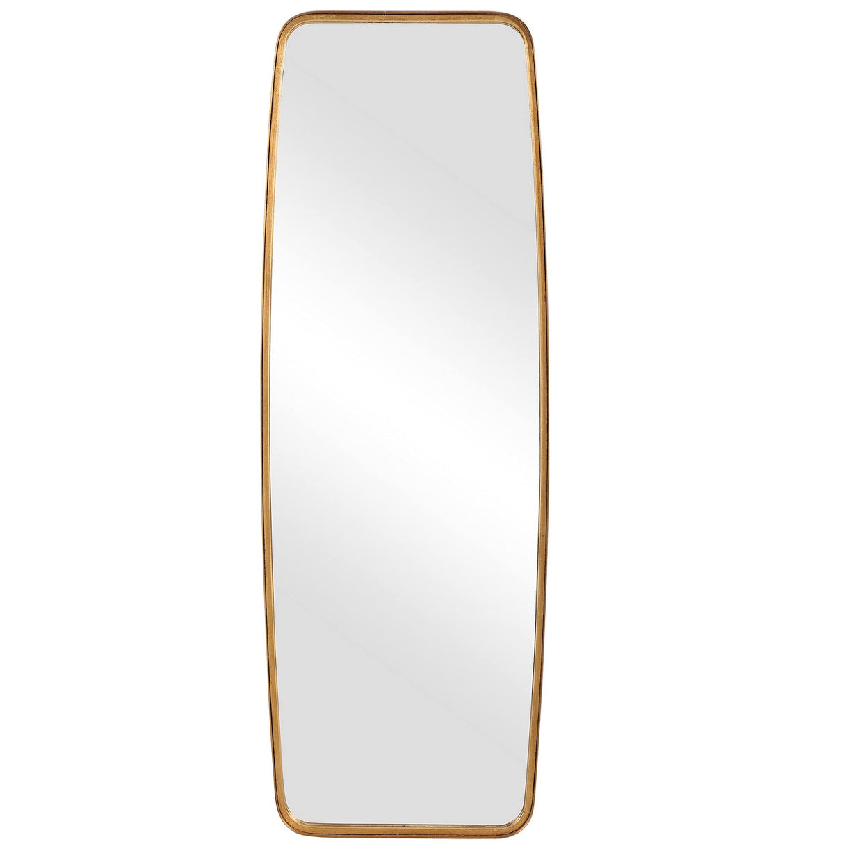 Full Length Metal Frame Contemporary Mirror, Gold